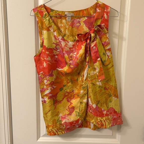 J. Crew Red and Orange Sleeveless Tank Top - Picture 1 of 4